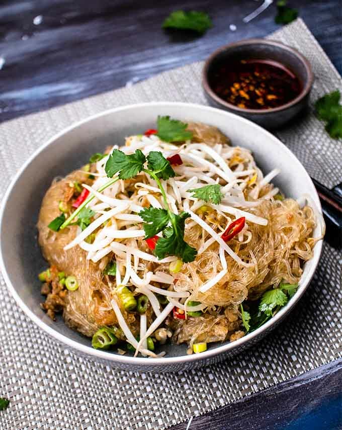 sha cha glass noodles in  under 10 minutes