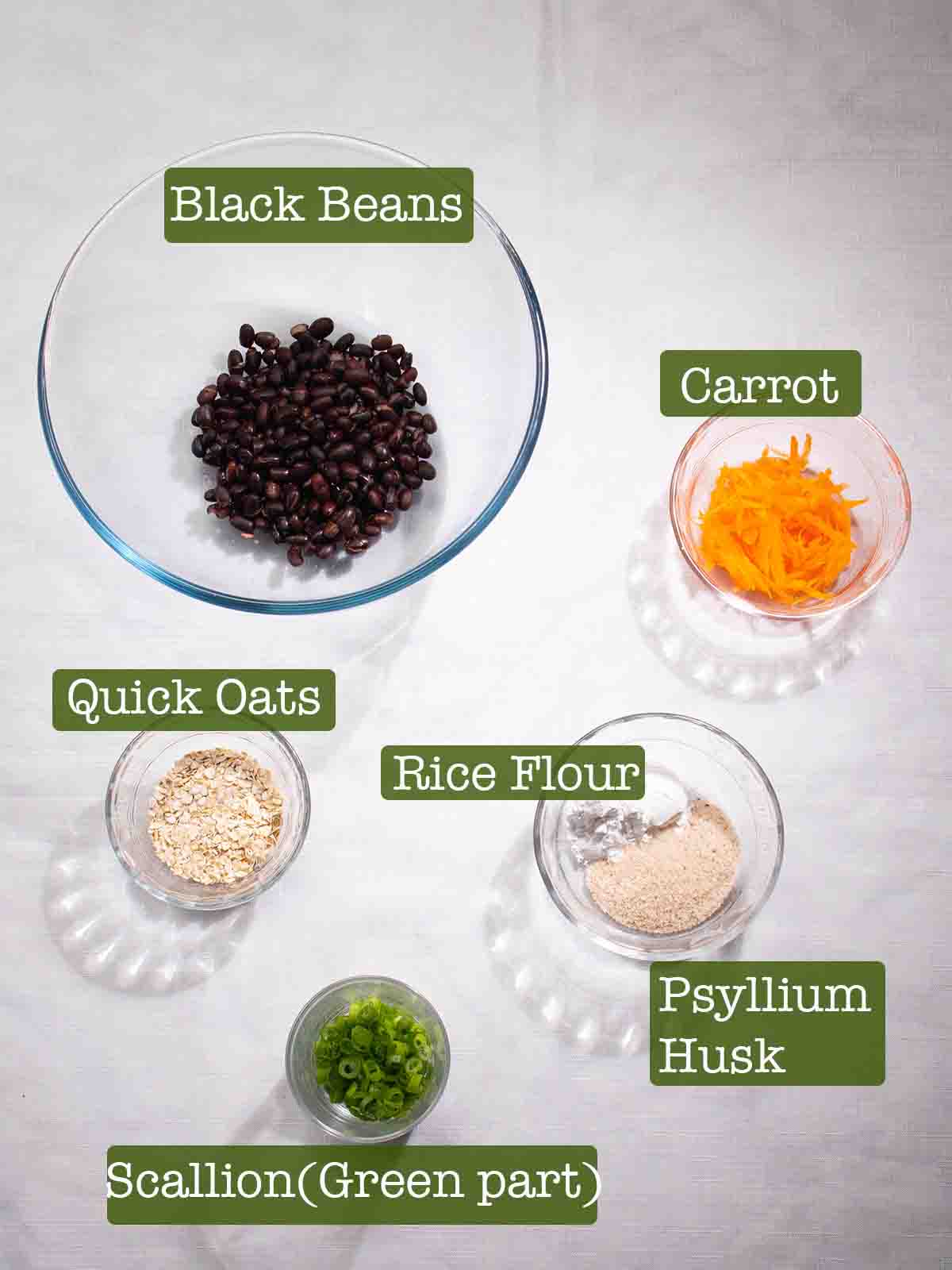 ingredients for vegan patty
