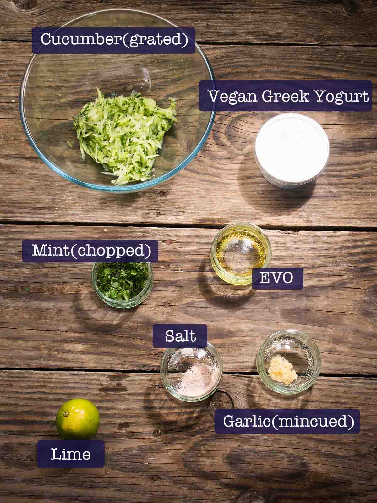 ingredient list for vegan tzatziki