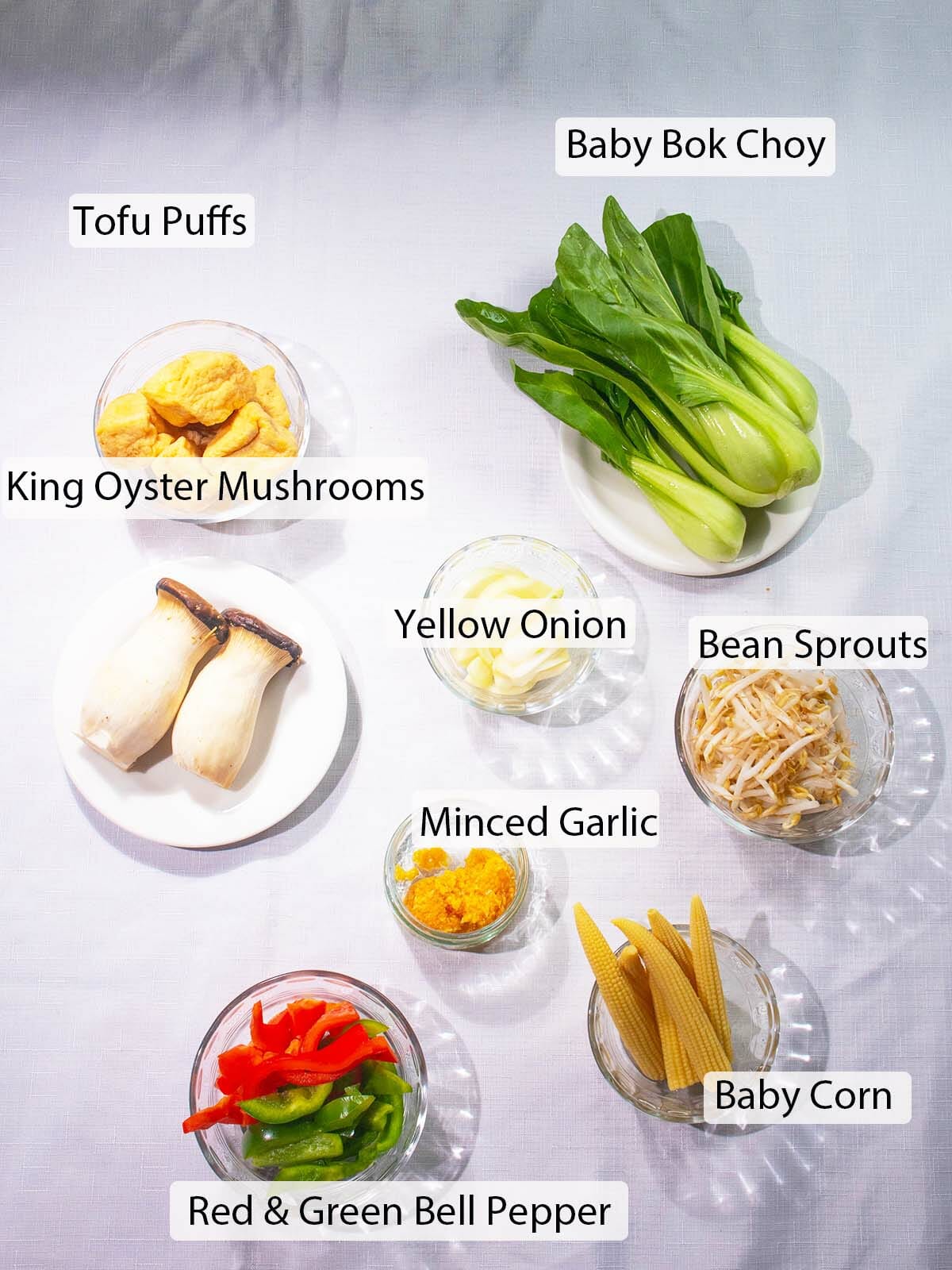 ingredients for chop suey vegan