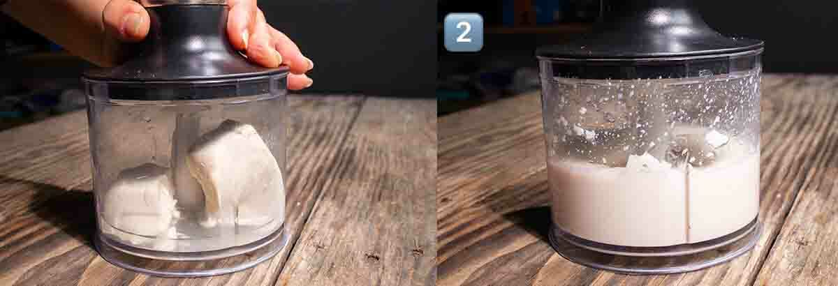 four steps for making vegan dairy-free sour cream