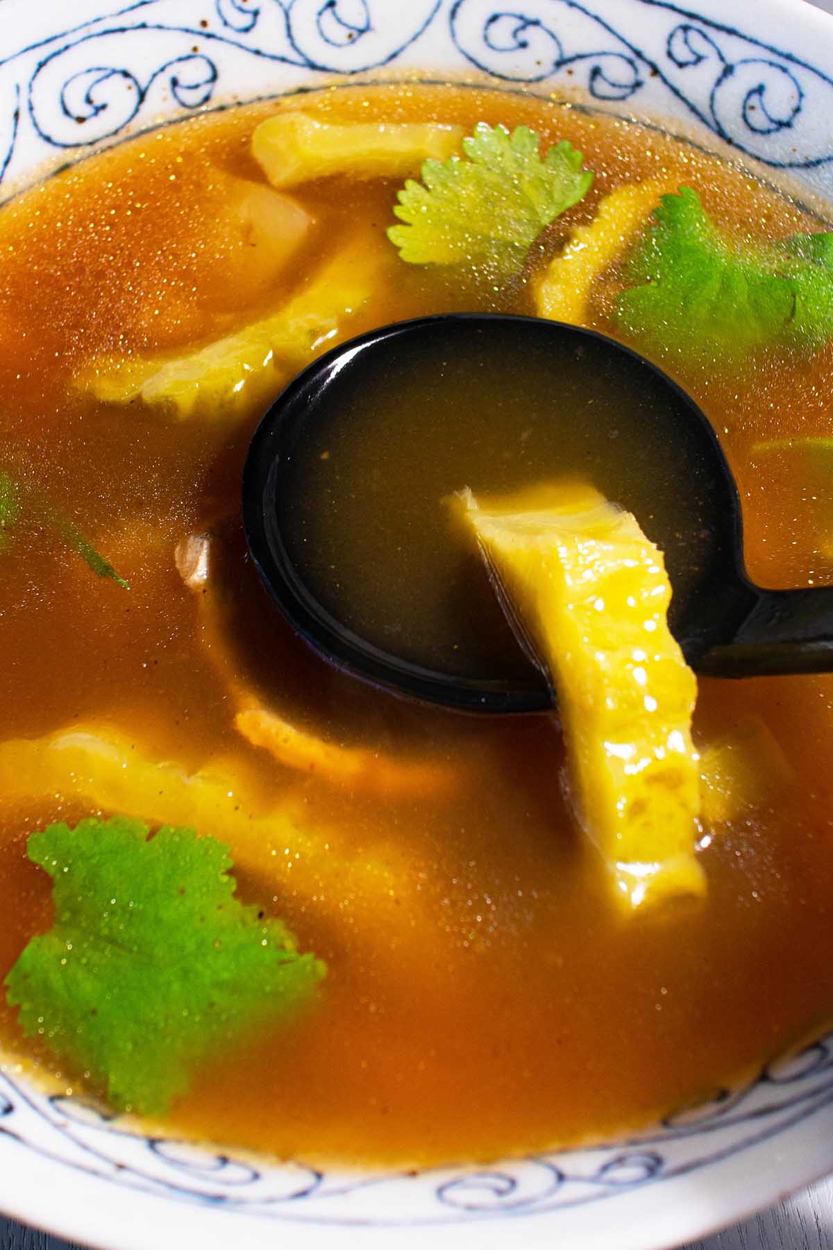 a spoonful bitter melon soup