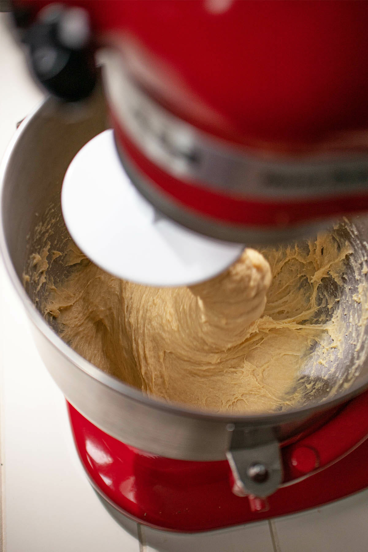 kneading sweet bread in a stand mixer