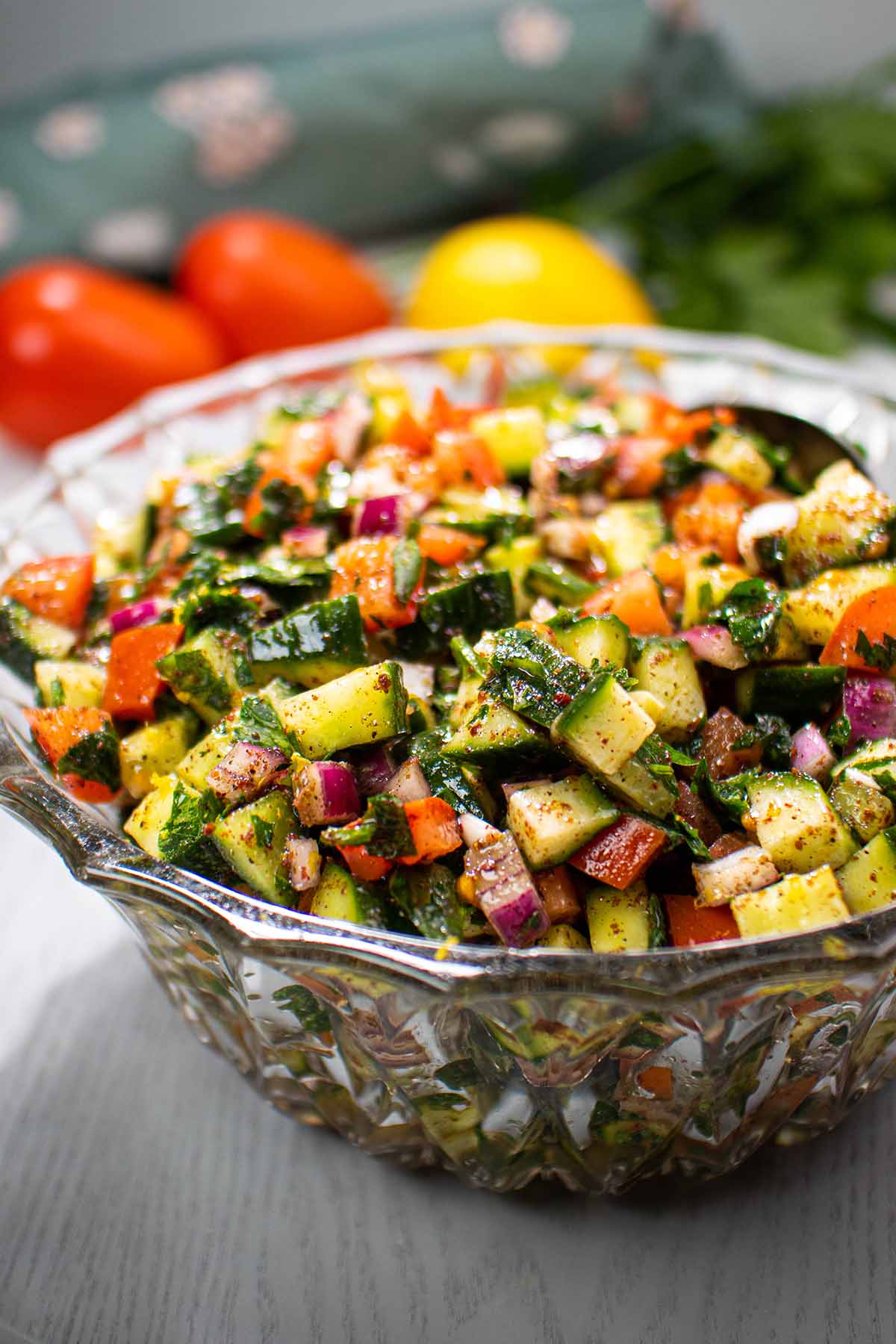Jerusalem Salad Recipe (Israeli Salad) » Joyful Dumplings