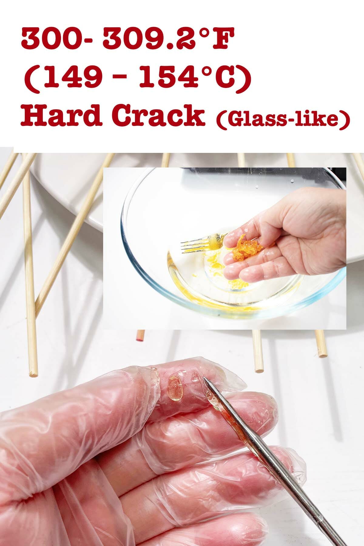 hard crack stage- hard ball candy temperature