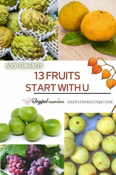 a list of fruits start with the letter U