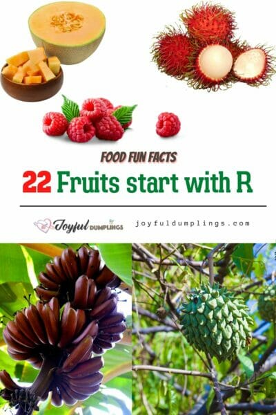 a list of fruits that start with the letter r