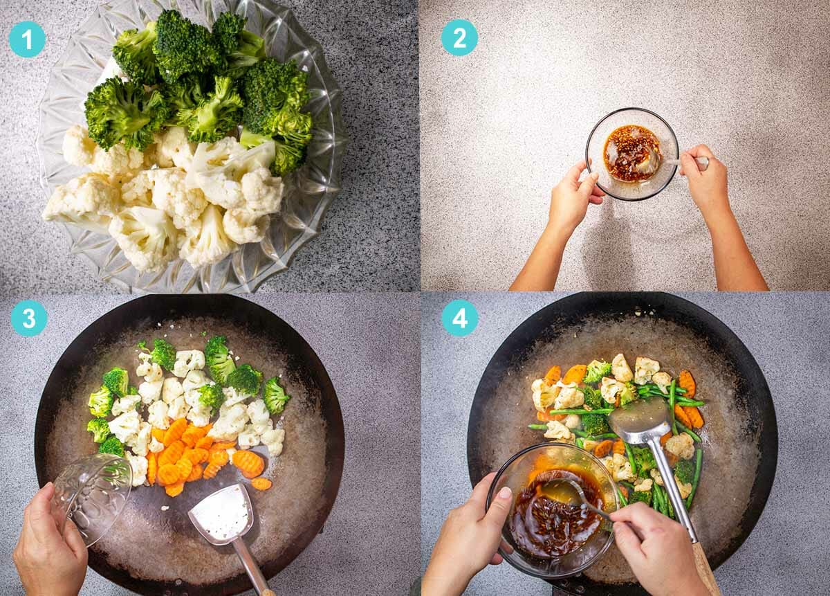 4 step by step stir fry recipr