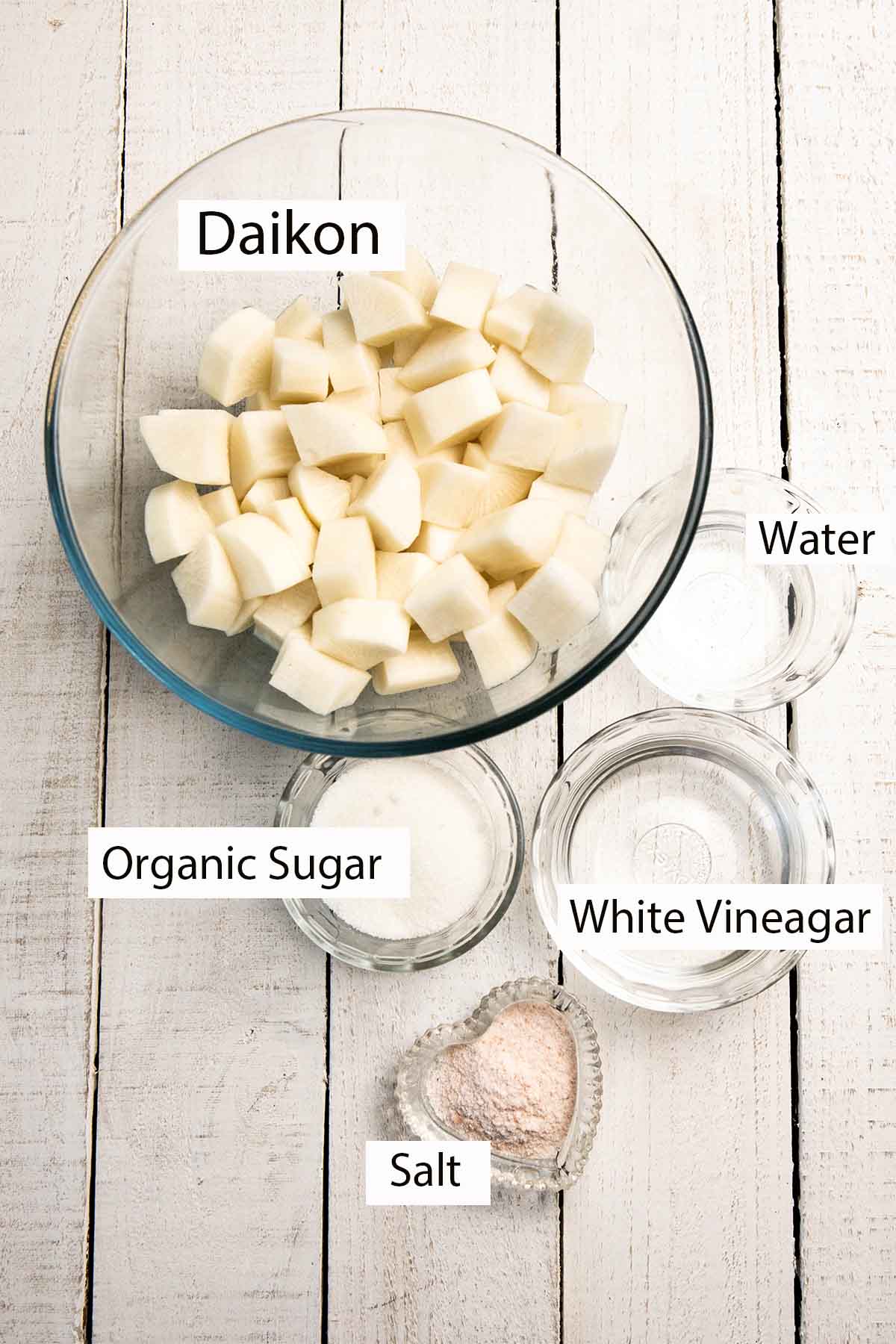 pickled daikon ingredients