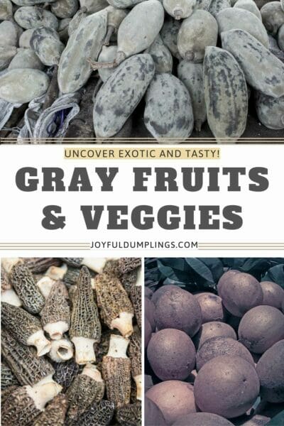 grey fruits and vegetables