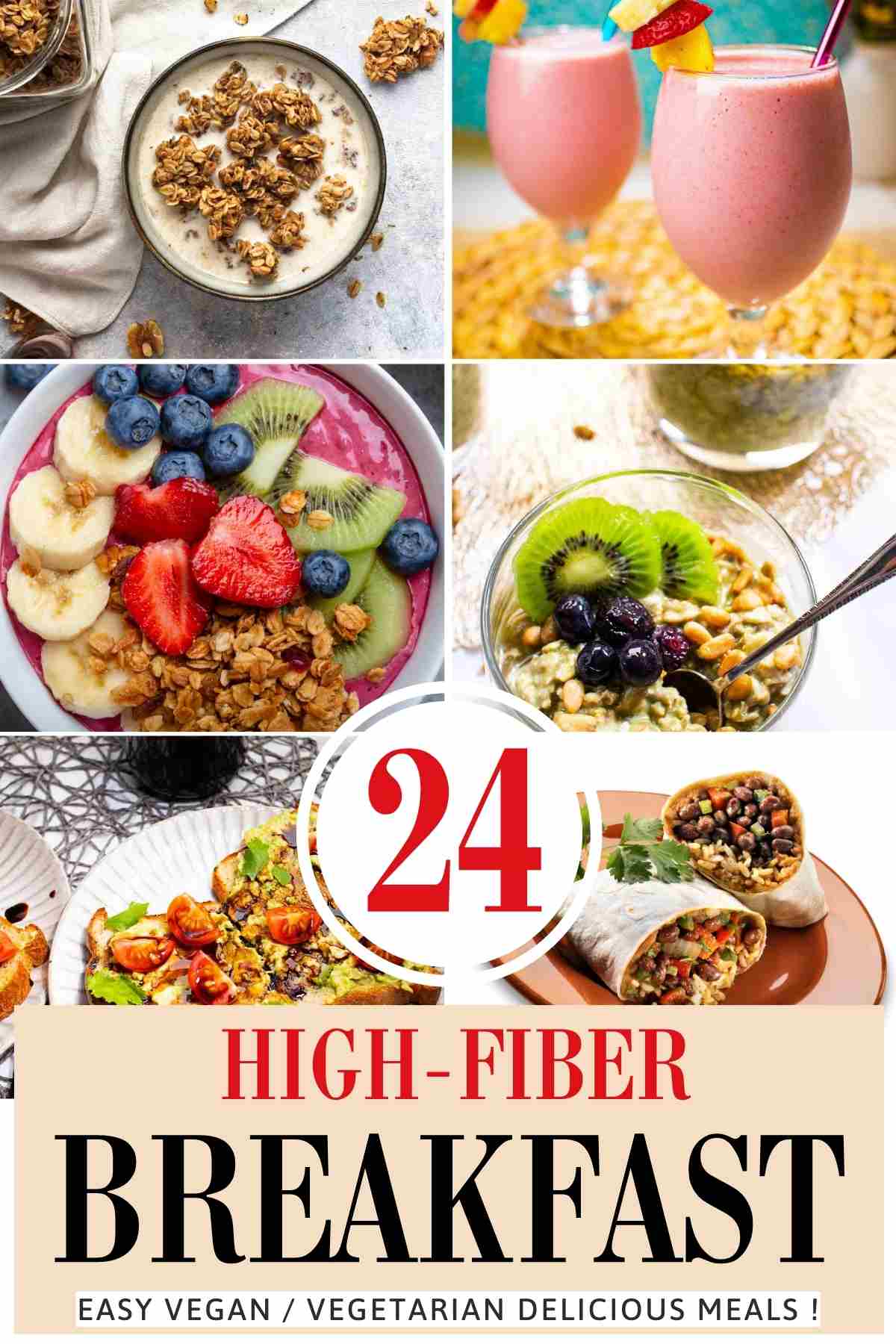 High-fiber breakfast options