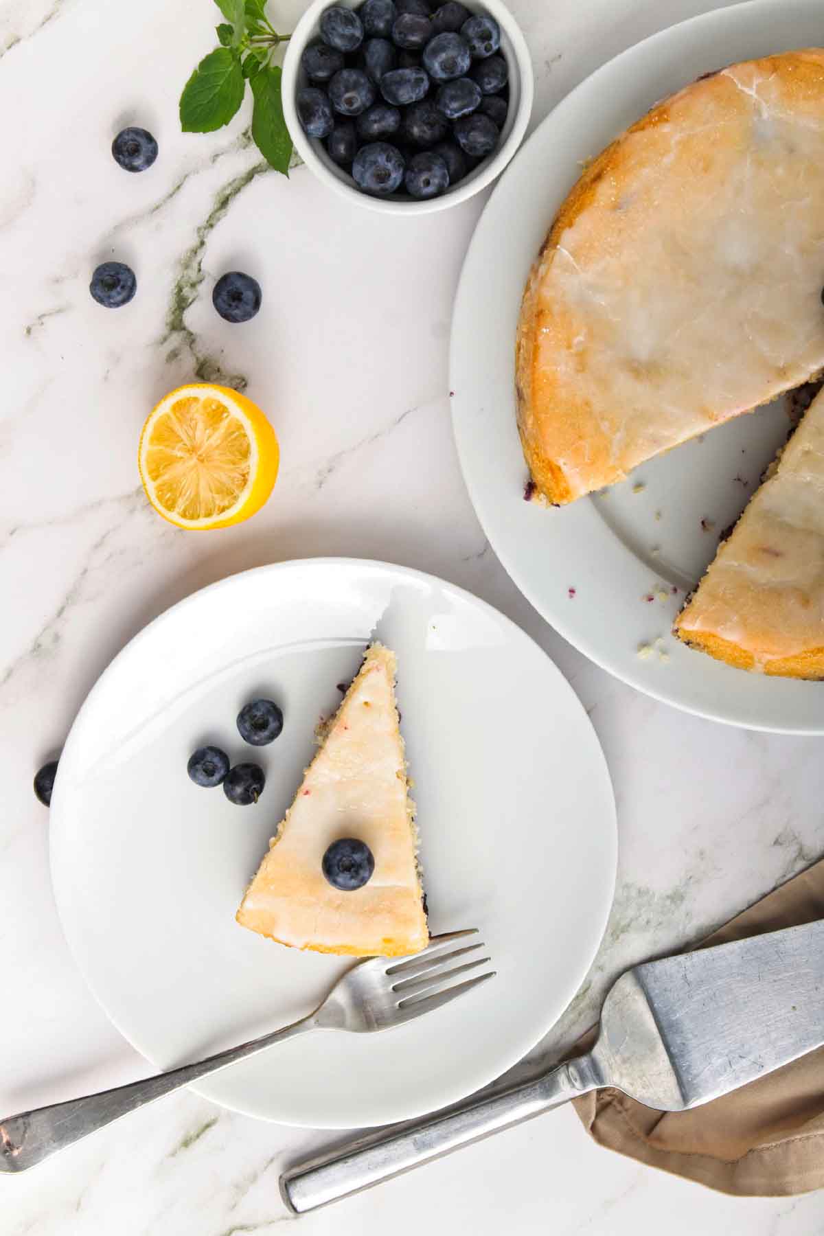 eggless lemon blueberry cake