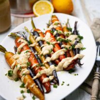 baked heritage carrots