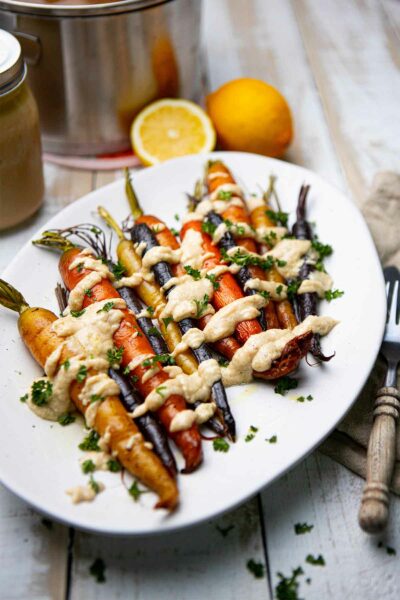 baked heritage carrots