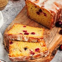 cranberry orange pound cake loaf