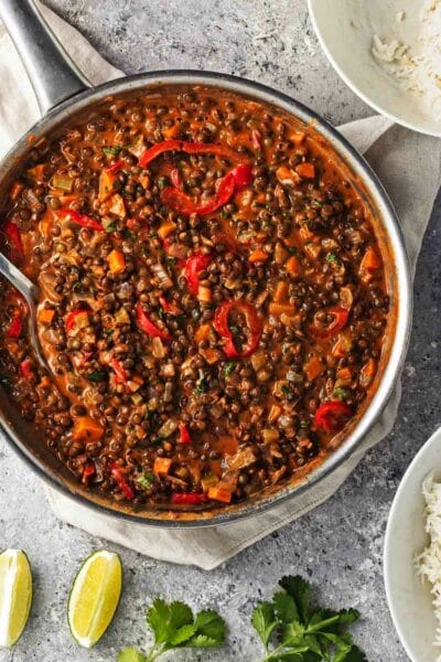 coconut curried lentils