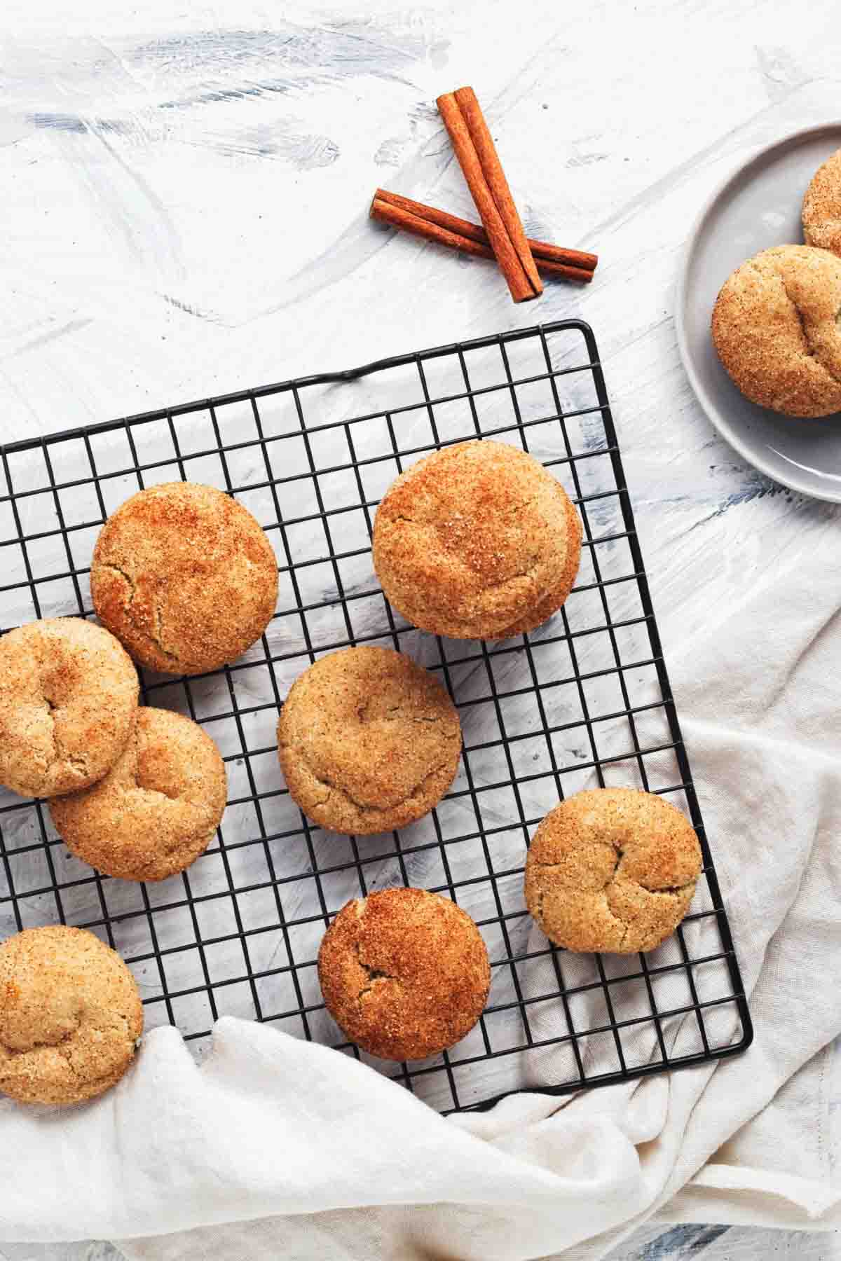 gluten free vegan snickerdoodle cookies