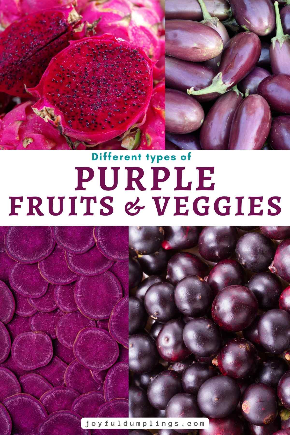 Fruits and Vegetables that are purple in color