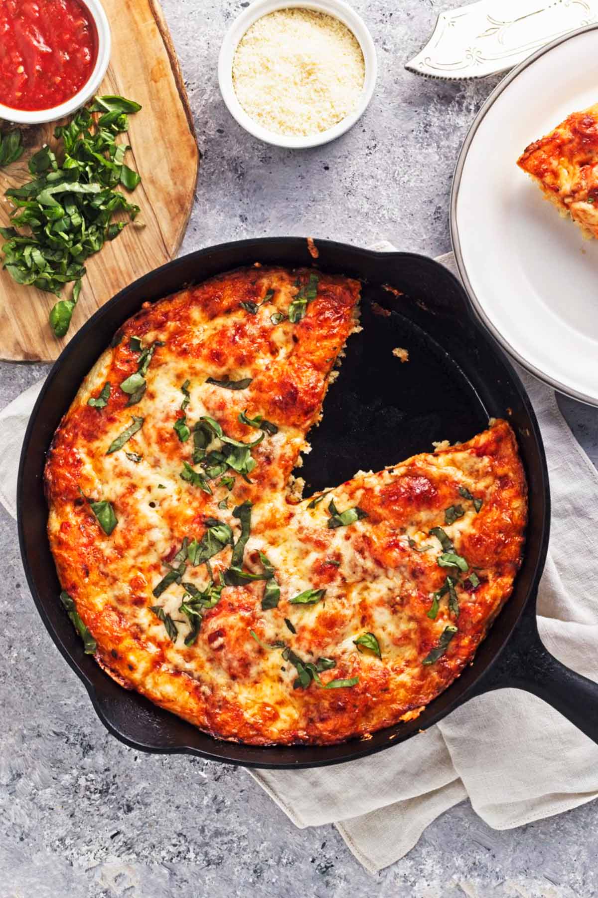 Cast-Iron Focaccia Bread Pizza
