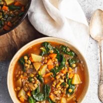 lentil and spinach soup