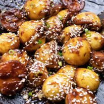 Sticky-maple-glazed-potatoes