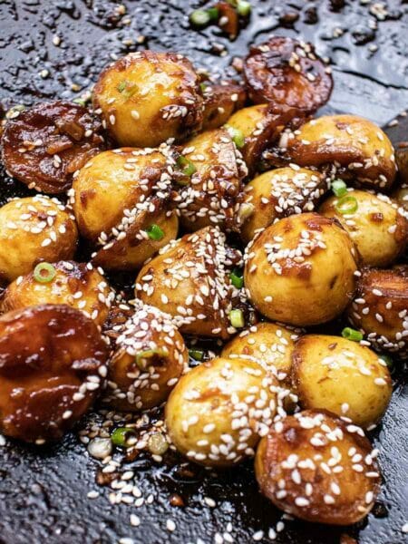Sticky-maple-glazed-potatoes