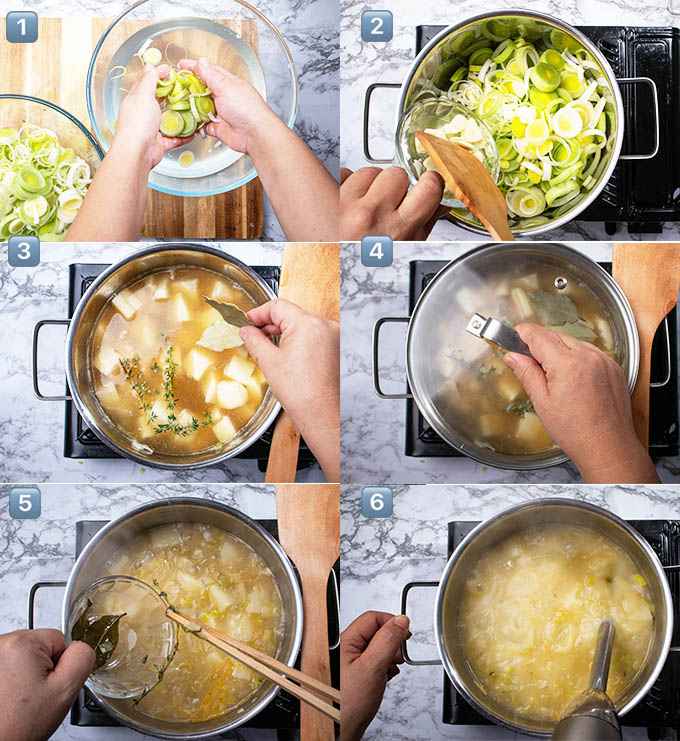 Step by step Vegan Creamy Leek n Potato Soup