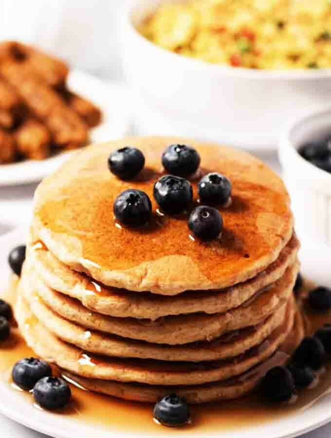 Vegan-wholewheat-Pancakes-holiday-brunch