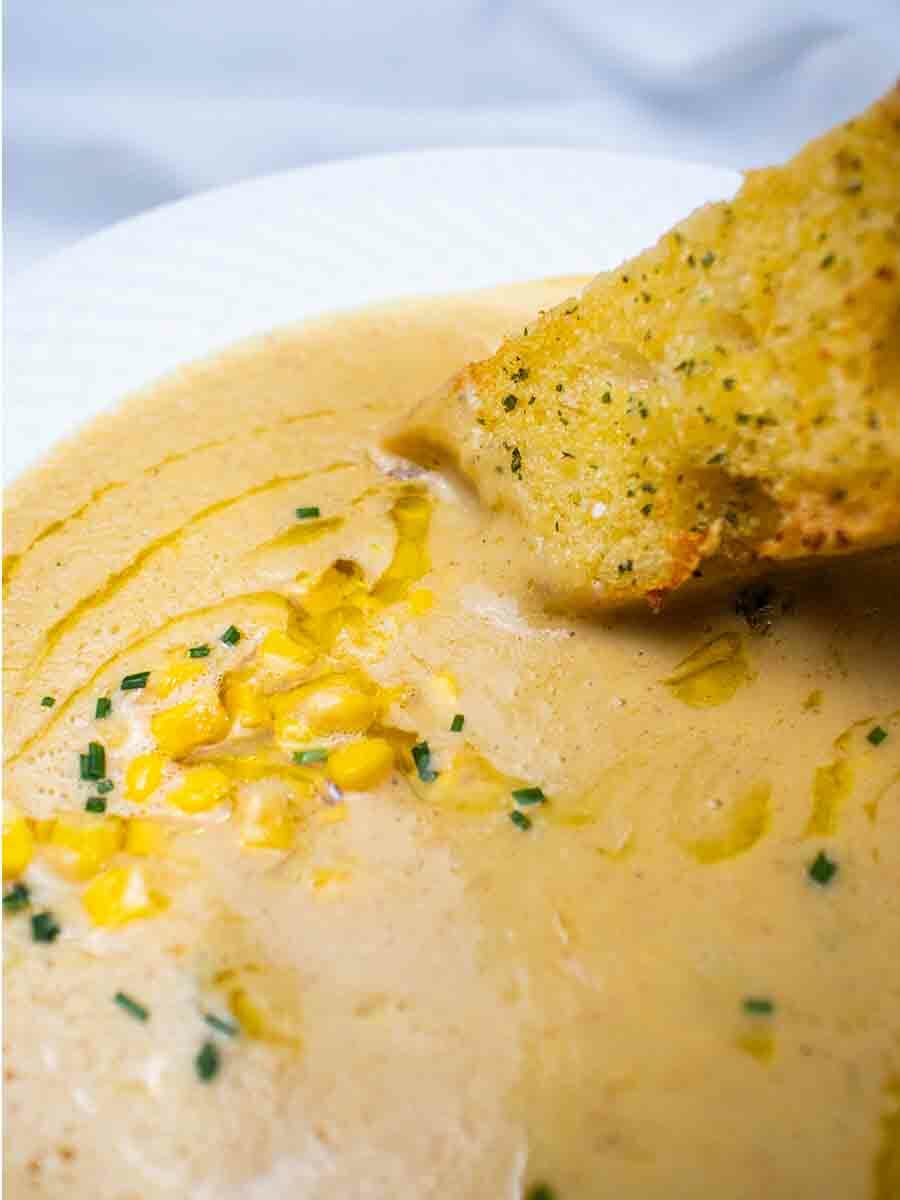 creamy smooth corn soup(vegan)