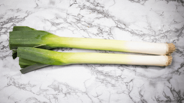 the edible part of leeks