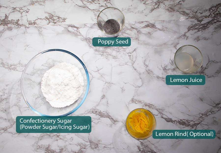 Vegan lemon Icing ingredients