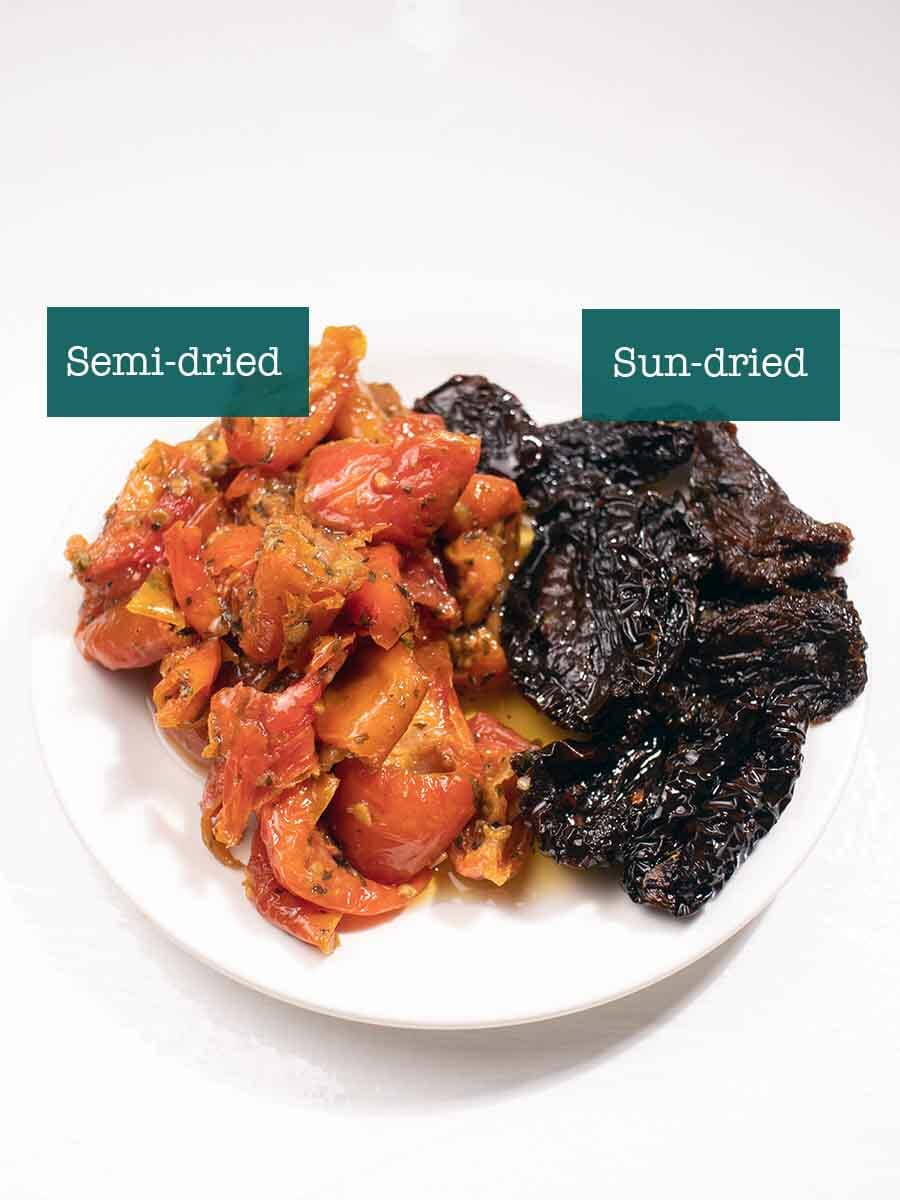 different type of sundried tomatoes
