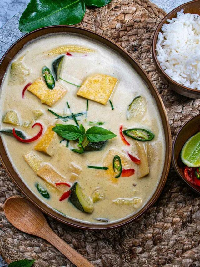 The Best Mild Thai Tofu Green Curry (Vegan) » Joyful Dumplings