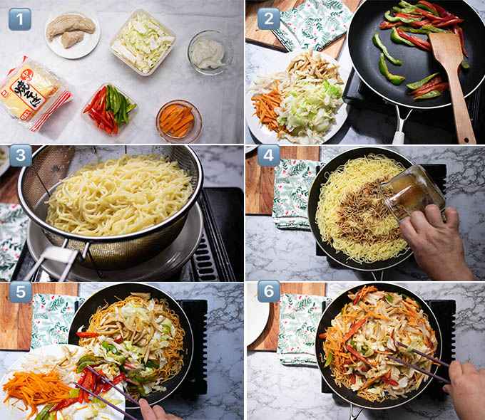 how to make vegan-yakisoba-japanese-stir-fry-noodles